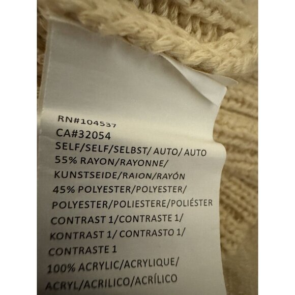 Athropologie Tiny Brand Top S Small Cream Oversized Short Dolman Sleeve - Picture 6 of 12